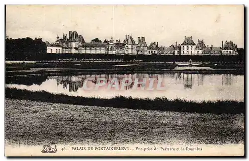 Cartes postales Palais De Fontainebleau Vue Prise Du Parterre Et Le Romulus