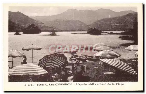 Ansichtskarte AK Lac Chambon L&#39apres Midi Au Bord De La Plage