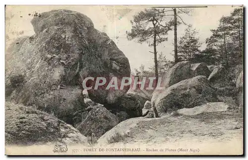 Ansichtskarte AK Foret de Fontainebleau Rocher de Plutus Mont Aigu