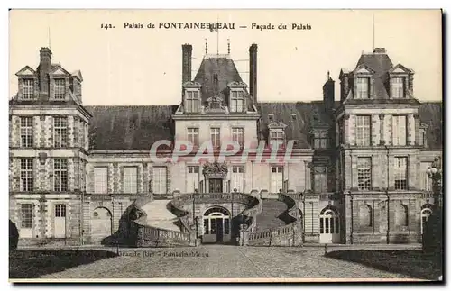 Ansichtskarte AK Palais de Fontainebleau Facade du Palais