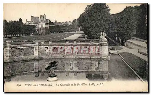 Ansichtskarte AK Fontainebleau La Cascade et le Pavillon Sully