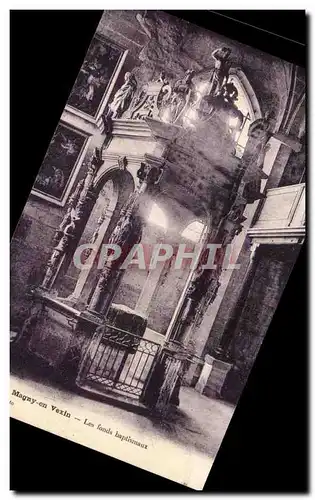 Cartes postales Magny en Vexin Les Fonds Baptismaux