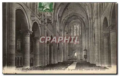 Ansichtskarte AK Le Mans Interieur de la Cathedrale La Grande Nef ewvre