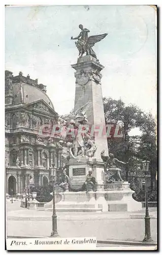 Ansichtskarte AK Paris Monument de Gambetta Louvre