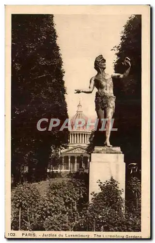 Cartes postales Paris Jardins du Luxembourg Pantheon