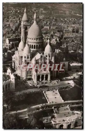 Cartes postales En Avion Sur Paris La Basilique du Sacre Coeur de Montmarte