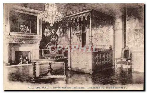 Cartes postales Pau Interieur du Chateau Chambre ou est ne Henri IV