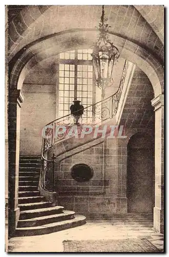 Cartes postales Abbaye de Royaumont Asnieres sur Oise Escalier de la maison des hotes