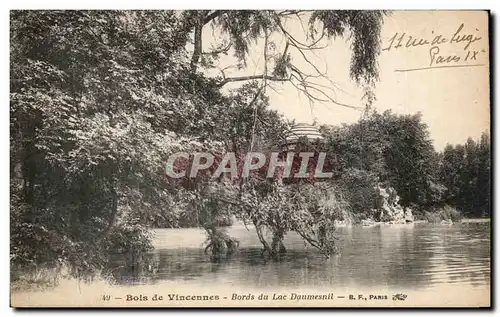 Cartes postales Bois de Vincennes Bords du Lac Daumesnil