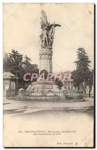 Ansichtskarte AK Chateauroux Monument Commemoratif des Combattants de 1870 Cirque Militaria