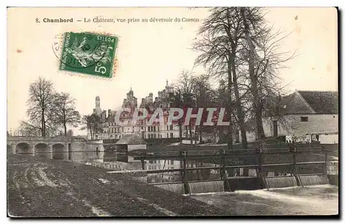 Cartes postales Chambord Le Chateau Vue Prise au deversoir du Cosson