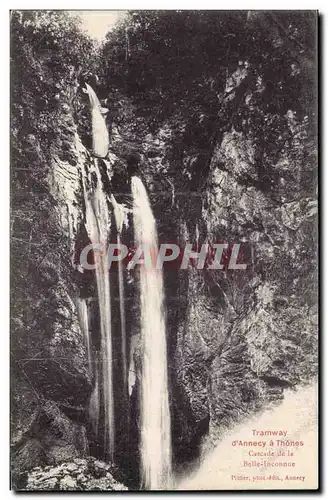 Ansichtskarte AK Tramway D&#39Annecy a Thones Cascade de la Belle Inconnue