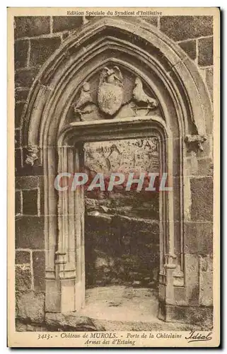 Cartes postales Chateau de Murols Porte de la Chatelaine Armes des d&#39Estaing