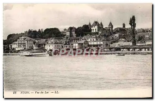 Cartes postales Nyon Vue du Lac Bateau