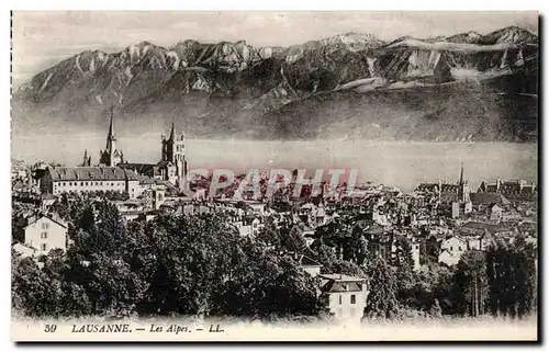 Cartes postales Lausanne Les Alpes