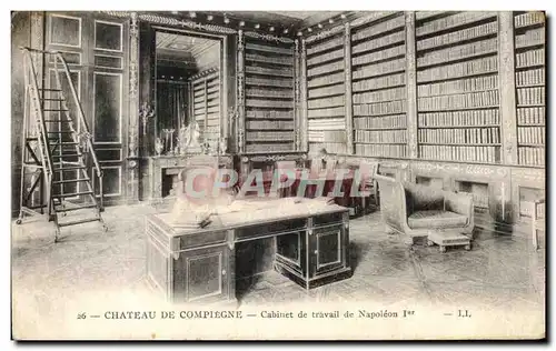 Ansichtskarte AK Chateau De Compiegne Cabinet De Travail De Napoleon 1er Bibliotheque