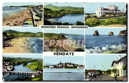 Cartes postales moderne Frontiere Franco Espagnole Hendaye