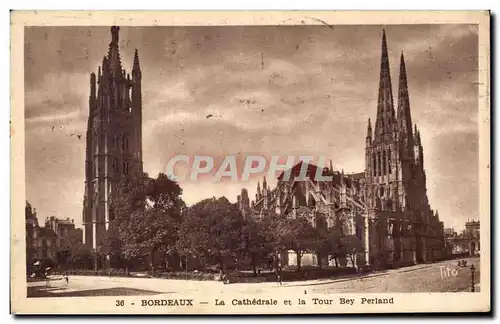 Cartes postales Bordeaux La Cathedrale Et La Tour Bey Perland