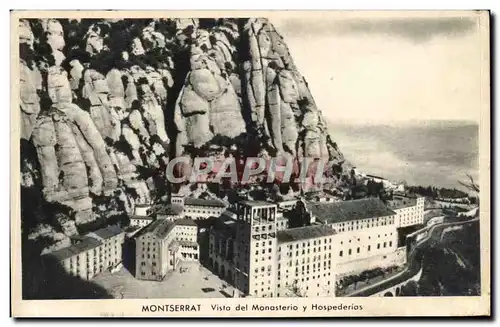 Ansichtskarte AK Montserrat Vista Del Monasterio Hospederios