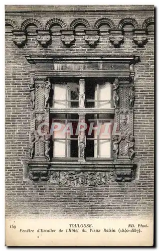 Ansichtskarte AK Toulouse Fenetre d&#39Escalier de l&#39Hotel du Vieux Raisin