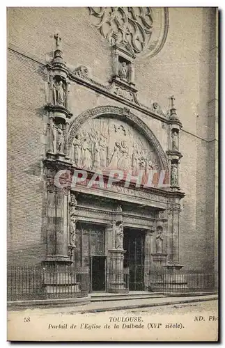 Cartes postales Toulouse Portail de l&#39Eglise de la Dalbade