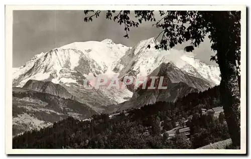 Ansichtskarte AK Le Mont Blanc Vu de la route St Gervais Megeve