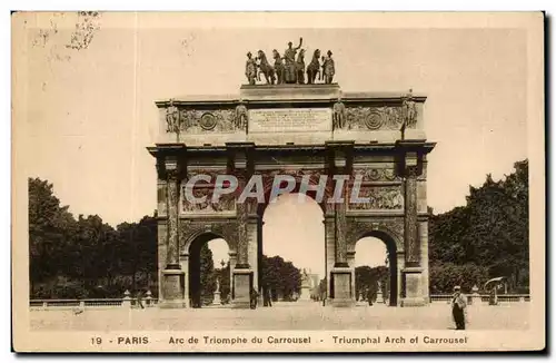 Ansichtskarte AK Paris Arc de Triomphe du Carrousel Louvre