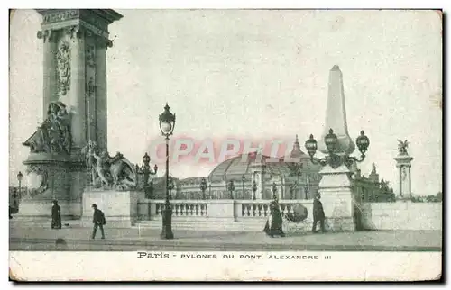 Ansichtskarte AK Paris Pylones du Pont Alexandre III