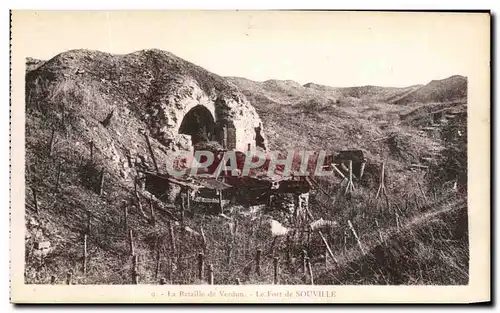 Cartes postales La BRataille de Verdun Le Fort de Souville Militaria