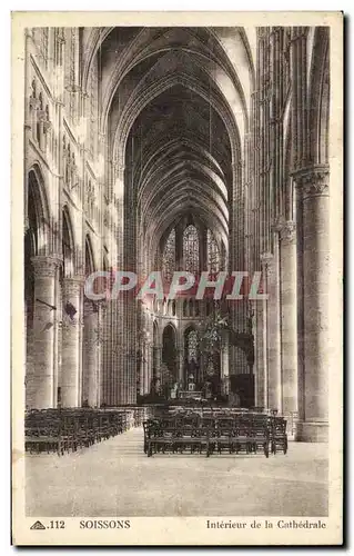 Ansichtskarte AK Soissons Interieur De La Cathedrale