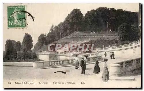 Cartes postales Saint Cloud Le Parc Vue Sur Le Trocadero