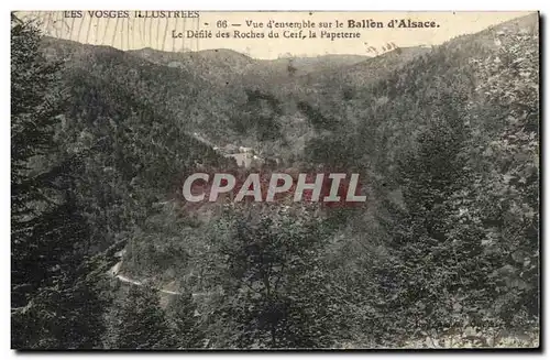 Cartes postales Les Vosges Illustrees Vue d'Ensemble Sur Le Ballon d'Alsace Le Defile Des Roches Du Cerf L