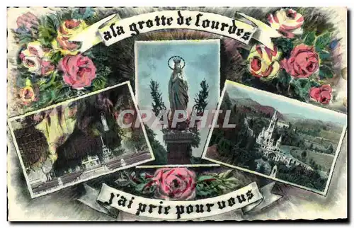 Cartes postales A la Grotte De Lourdes J&#39ai Prie Pour Vous