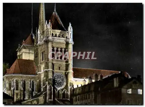 Cartes postales moderne Geneve La Cathedrale De Saint Pierre Illuminee