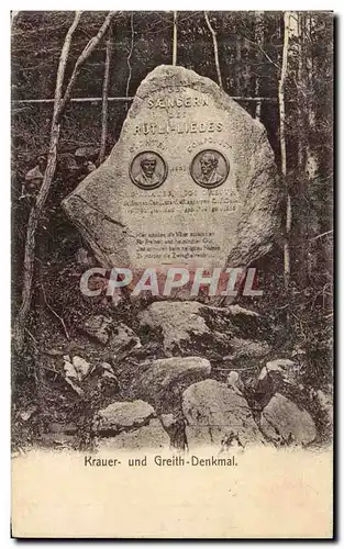 Cartes postales Krauer und Greith Denkmal