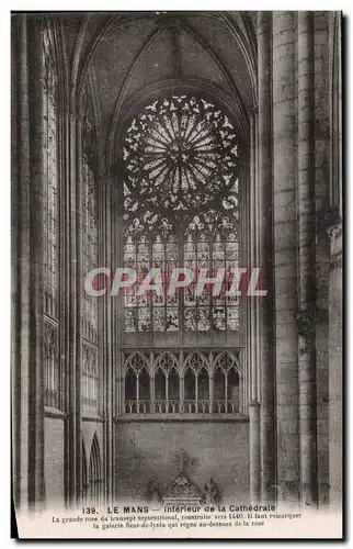 Cartes postales Le Mans Interleur de la Cathedrale La Grande Nef