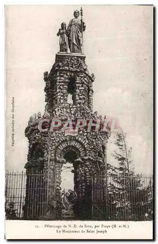 Cartes postales Le Monument de Saint Joseph pelerinage de ND de Sion par Praye