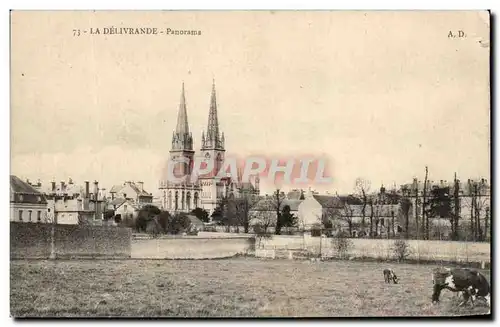 Cartes postales La Delivrande Panorama Vache