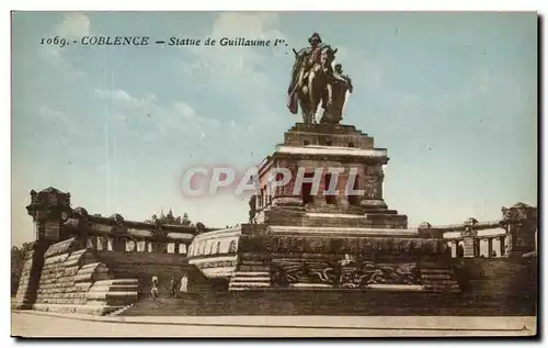 Cartes postales Coblence Statue de Guillaume 1er