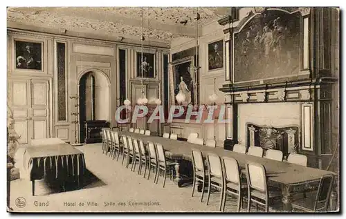 Cartes postales Gand Hotel de Ville Salle des Commissions