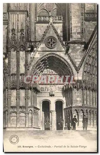 Ansichtskarte AK Bourges Cathedrale Portail de la Sainte Vierge