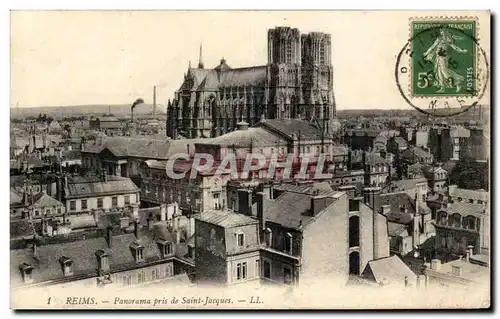 Ansichtskarte AK Reims Panorame pris de Saint Jacques