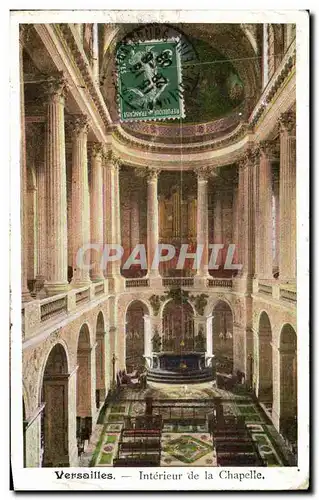 Cartes postales Versailles Interieur de la Chapelle