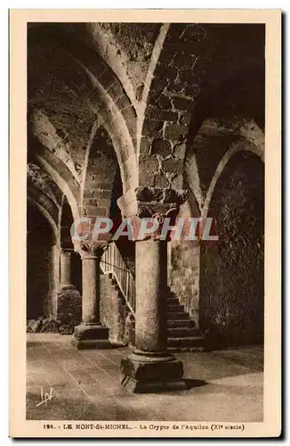 Ansichtskarte AK Le Mont St Michel La Crypte De l&#39Aquilon