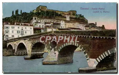 Cartes postales Verona Ponte Pietra Castel Pietro