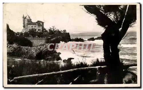 Cartes postales Biarritz La Villa Belza Par Gros Temps