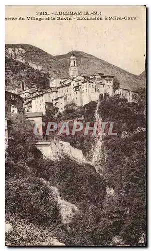 Cartes postales Luceram Entree Du Village Et La Ravin Excursion A Peira Cava