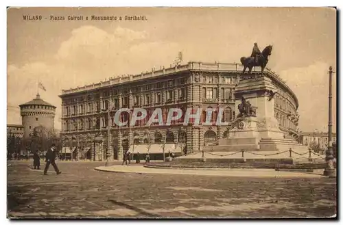 Ansichtskarte AK Milano Plazza Cairoli Monument a Garibaldi