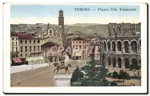 Cartes postales Verona Piazza Vitt Emanuele