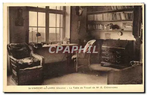 Cartes postales St Vincent sur Jard La Table de Travail de Clemenceau